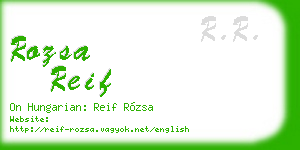 rozsa reif business card